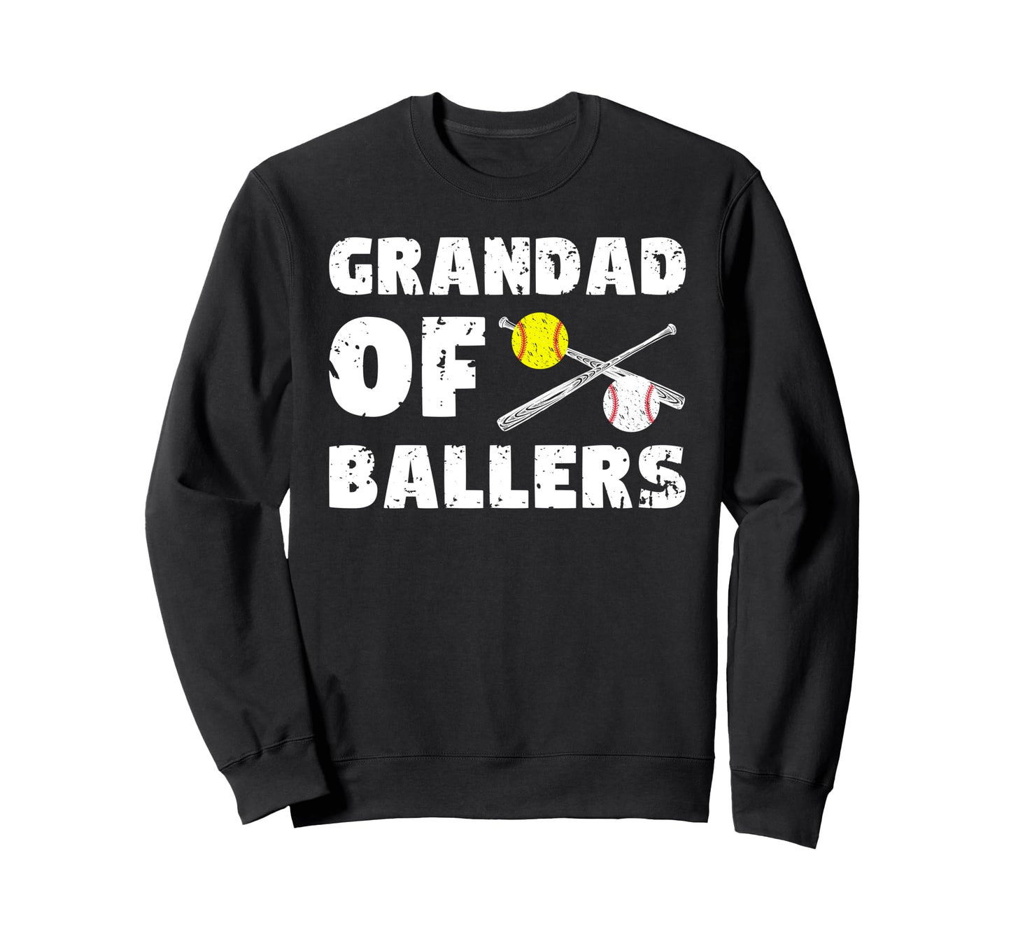 Grandad Ballers Softball Baseball Sweatshirt - Minimalist Print Unisex - T-Shirt, Sweatshirt, Hoodie