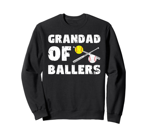 Grandad Ballers Softball Baseball Sweatshirt - Minimalist Print Unisex - T-Shirt, Sweatshirt, Hoodie