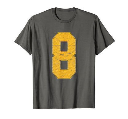 Number 8 Numbered Uniform Sports Team T-Shirt - Graphic Print Unisex - T-Shirt, Sweatshirt, Hoodie