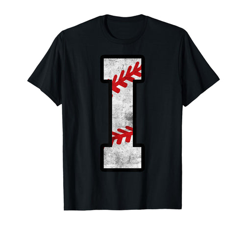 Distressed Baseball Letter I T-Shirt - Graphic Print Men Women - T-Shirt, Sweatshirt, Hoodie
