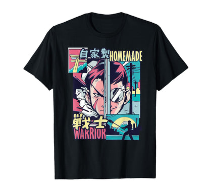Homemade Warrior Manga Samurai T-Shirt - Casual Everyday Wear Men Women - T-Shirt, Sweatshirt, Hoodie