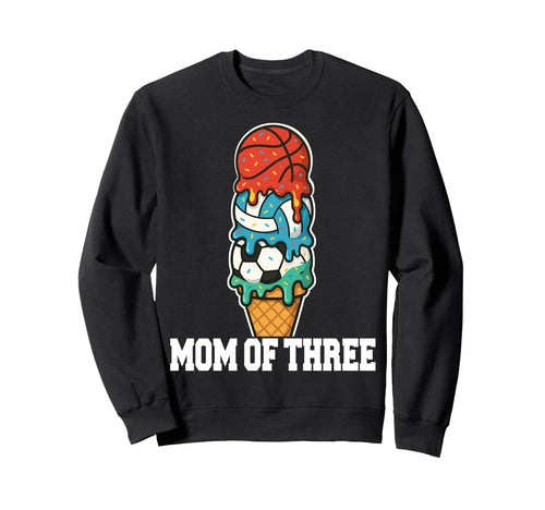 Basketball Soccer Volleyball Mom Sweatshirt - Aesthetic Graphic for Adults - T-Shirt, Sweatshirt, Hoodie