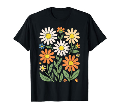 Boho Daisy Wildflowers Power Floral T-Shirt - Trendy Graphic Men Women - T-Shirt, Sweatshirt, Hoodie