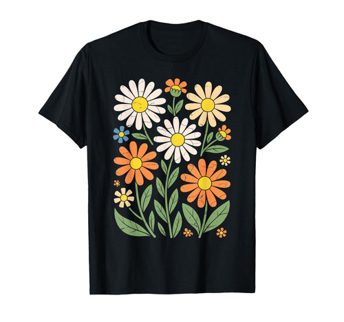 Boho Daisy Wildflowers Power Floral T-Shirt - Trendy Graphic Men Women - T-Shirt, Sweatshirt, Hoodie