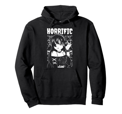 Horrific Anime Kawaii Gothic Hoodie - Casual Everyday Wear Unisex - T-Shirt, Sweatshirt, Hoodie
