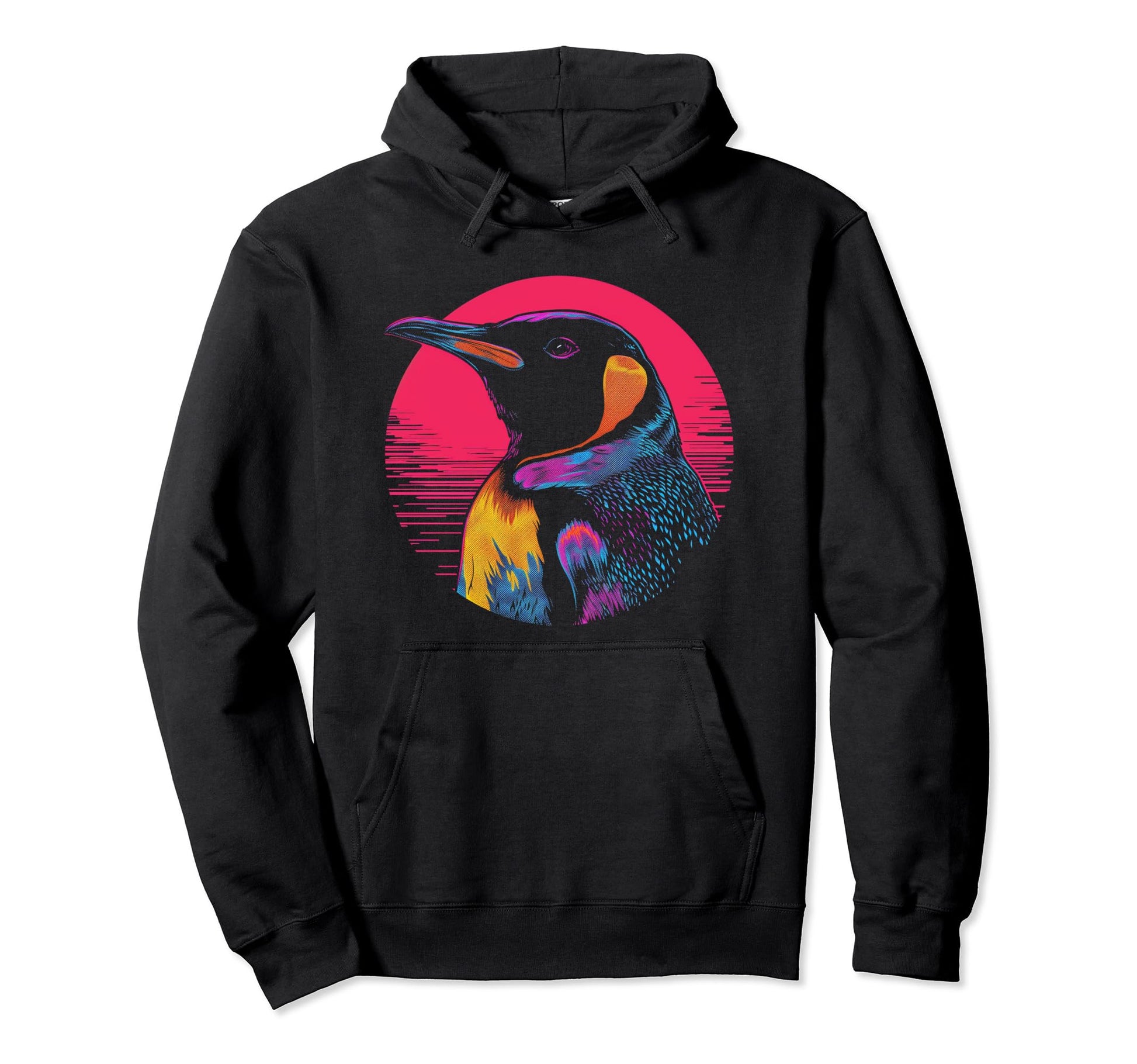 Penguin Vaporwave Aesthetic Hoodie - Casual Everyday Wear for Adults - T-Shirt, Sweatshirt, Hoodie
