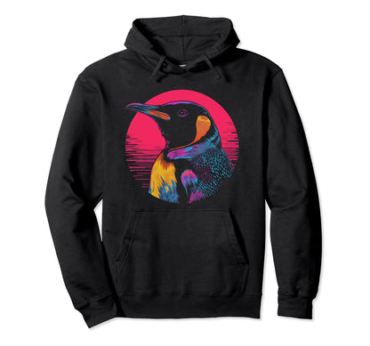 Penguin Vaporwave Aesthetic Hoodie - Casual Everyday Wear for Adults - T-Shirt, Sweatshirt, Hoodie