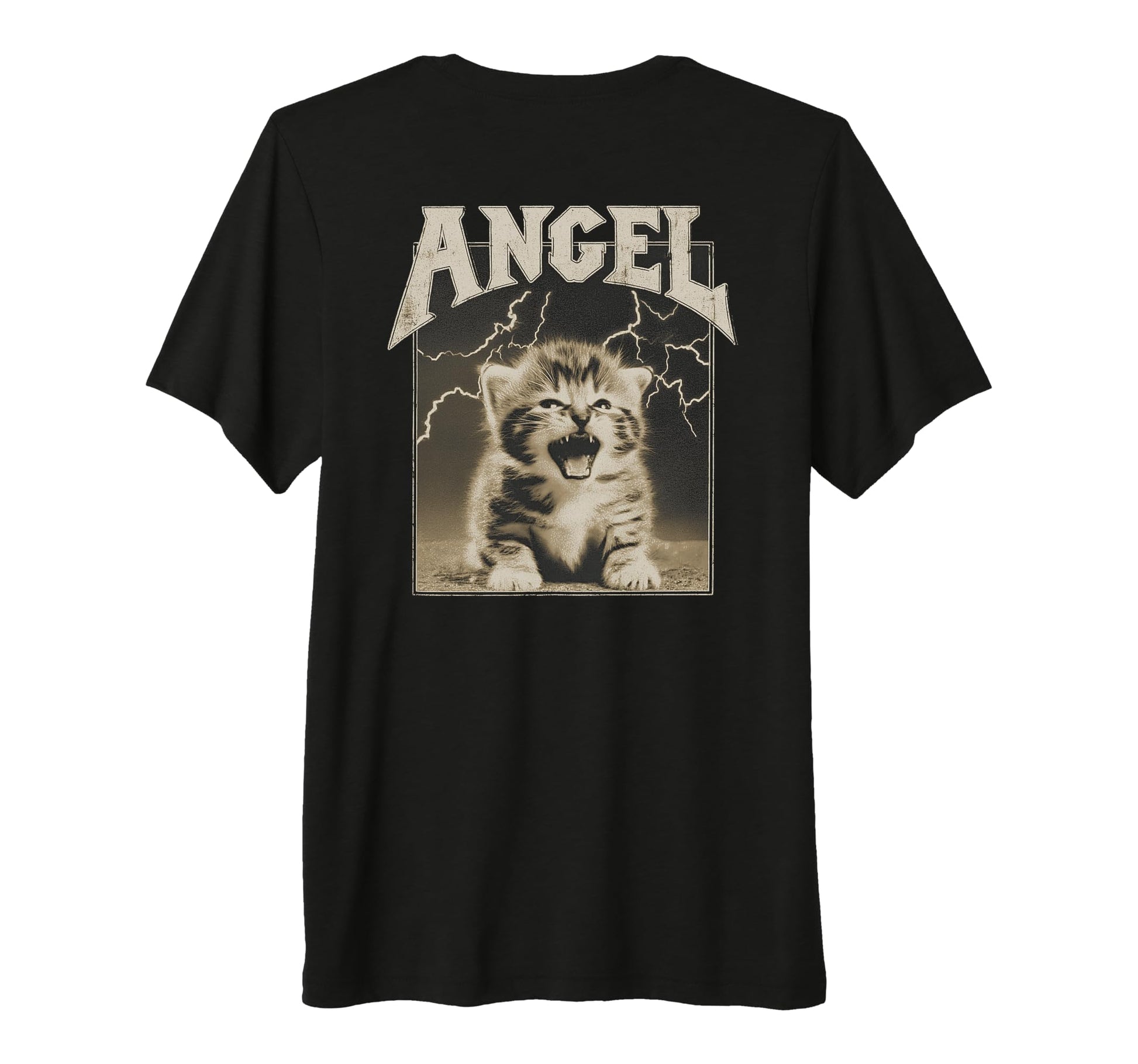 Y2K Cat Silly Angel 90S 2000S Grunge T-Shirt - Unique Graphic for Adults - T-Shirt, Sweatshirt, Hoodie