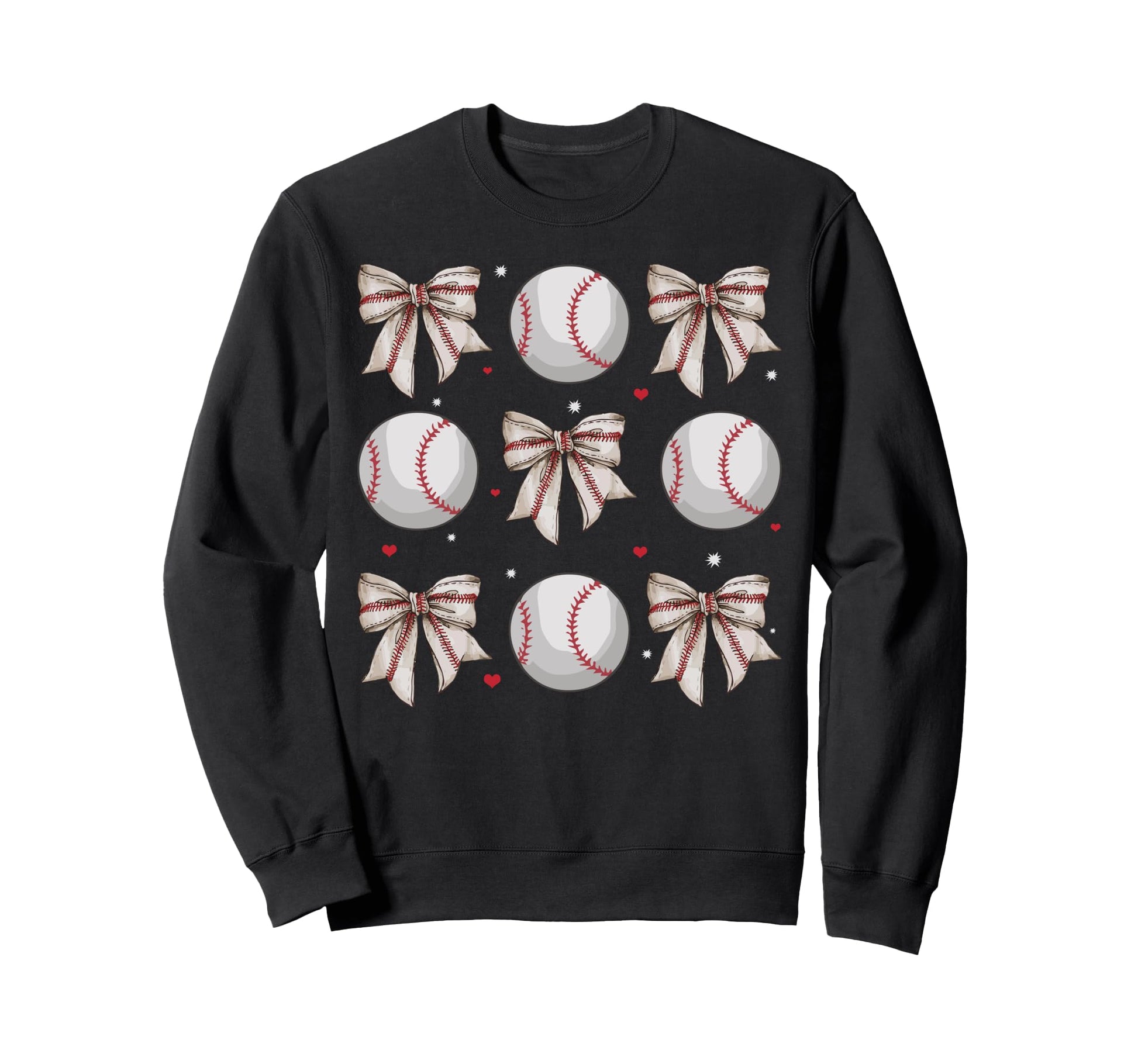 Coquette Bow Baseball Mom Game Day Sweatshirt - Graphic Print for Adults - T-Shirt, Sweatshirt, Hoodie