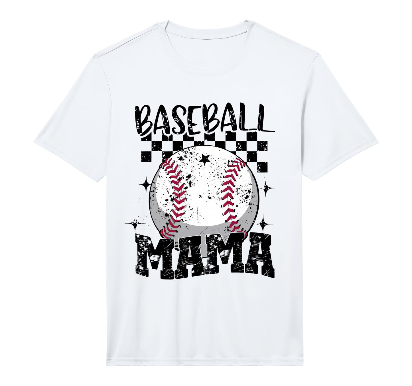 Mens American Baseball Mom Mama T-Shirt - Custom Art Print Unisex - T-Shirt, Sweatshirt, Hoodie