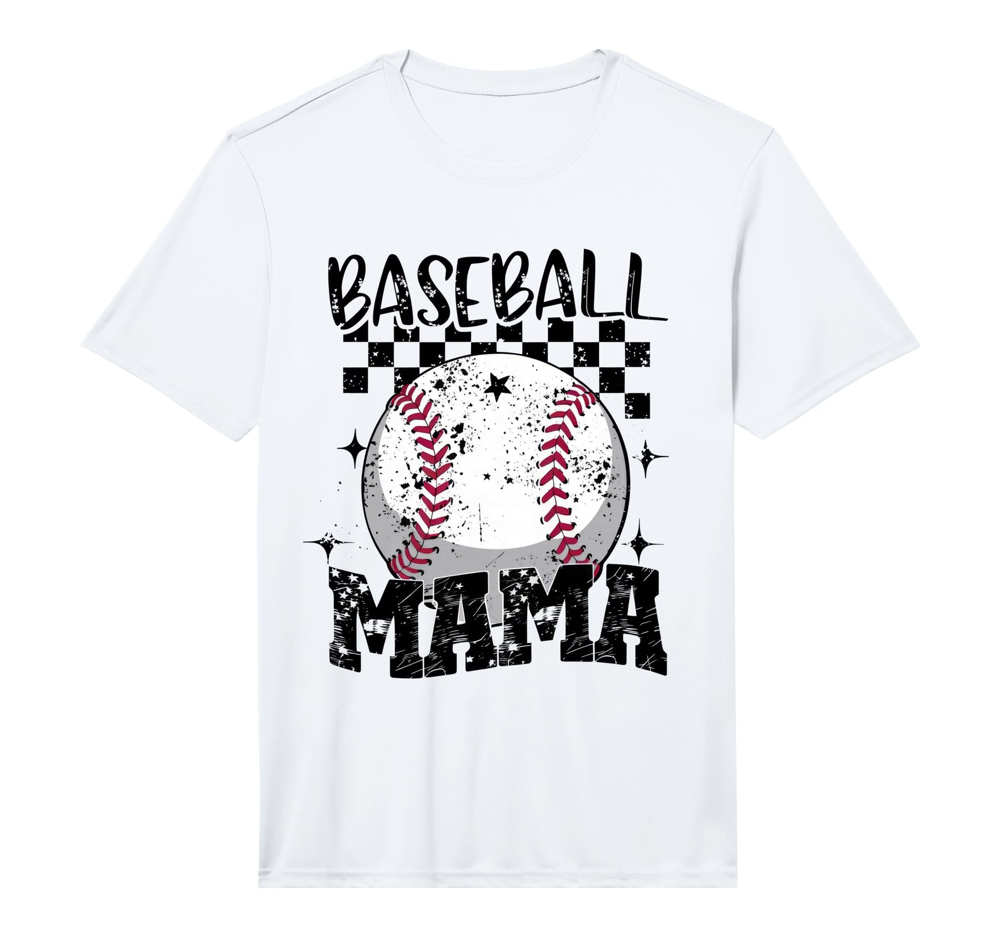Mens American Baseball Mom Mama T-Shirt - Custom Art Print Unisex - T-Shirt, Sweatshirt, Hoodie