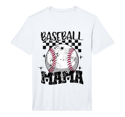 Mens American Baseball Mom Mama T-Shirt - Custom Art Print Unisex - T-Shirt, Sweatshirt, Hoodie
