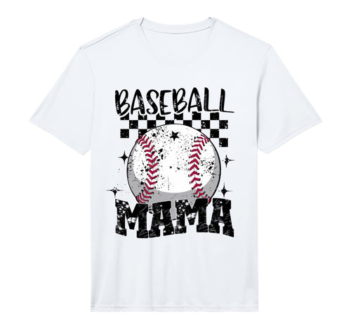 Mens American Baseball Mom Mama T-Shirt - Custom Art Print Unisex - T-Shirt, Sweatshirt, Hoodie