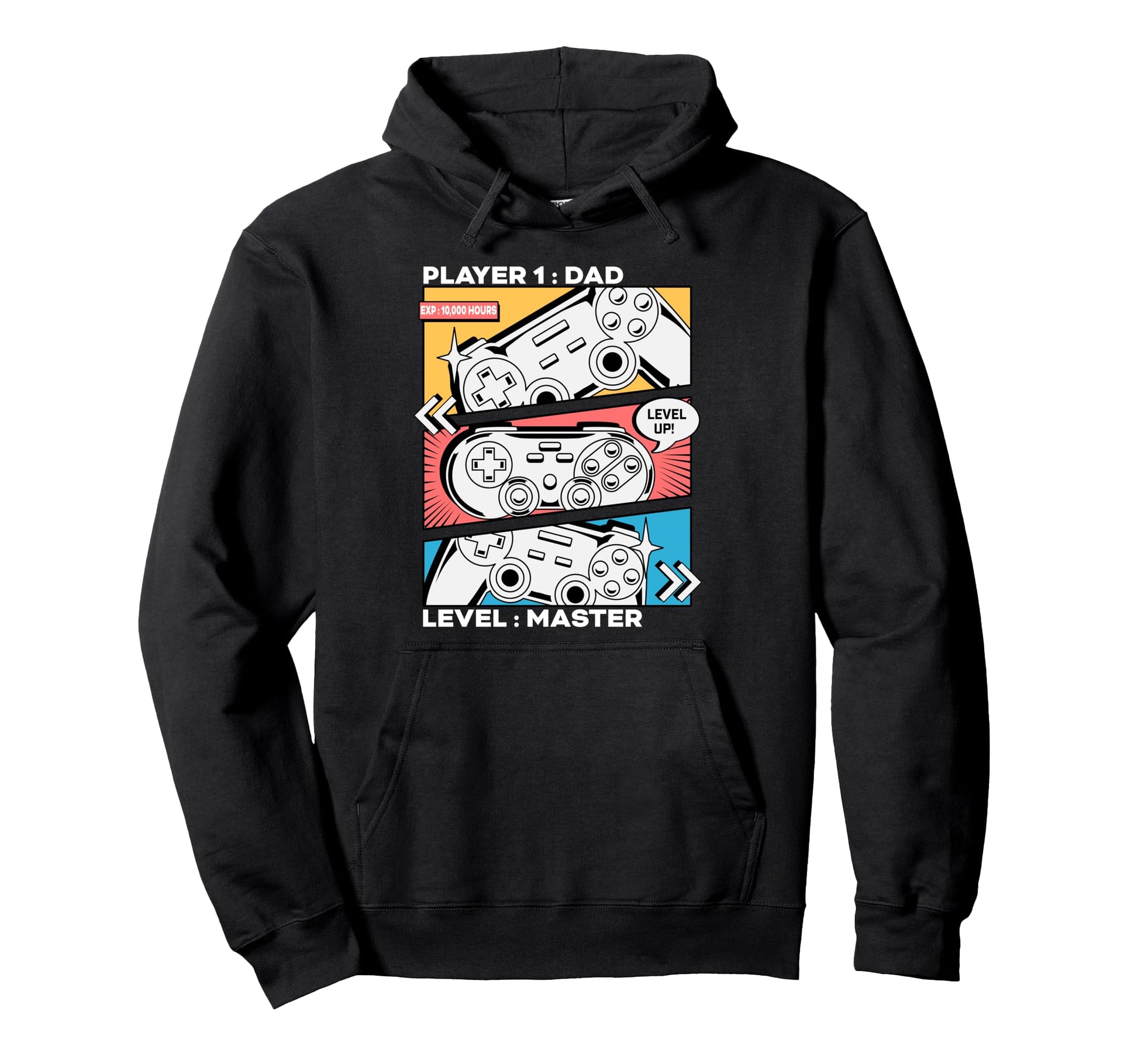 Funny Dad Level Unlocked Master Level Hoodie - Casual Everyday Wear Unisex - T-Shirt, Sweatshirt, Hoodie