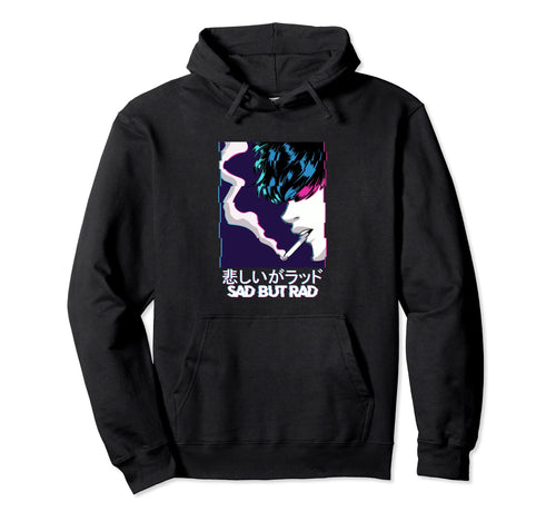 Sad Vaporwave Aesthetic Anime Japanese Hoodie - Graphic Print Unisex - T-Shirt, Sweatshirt, Hoodie