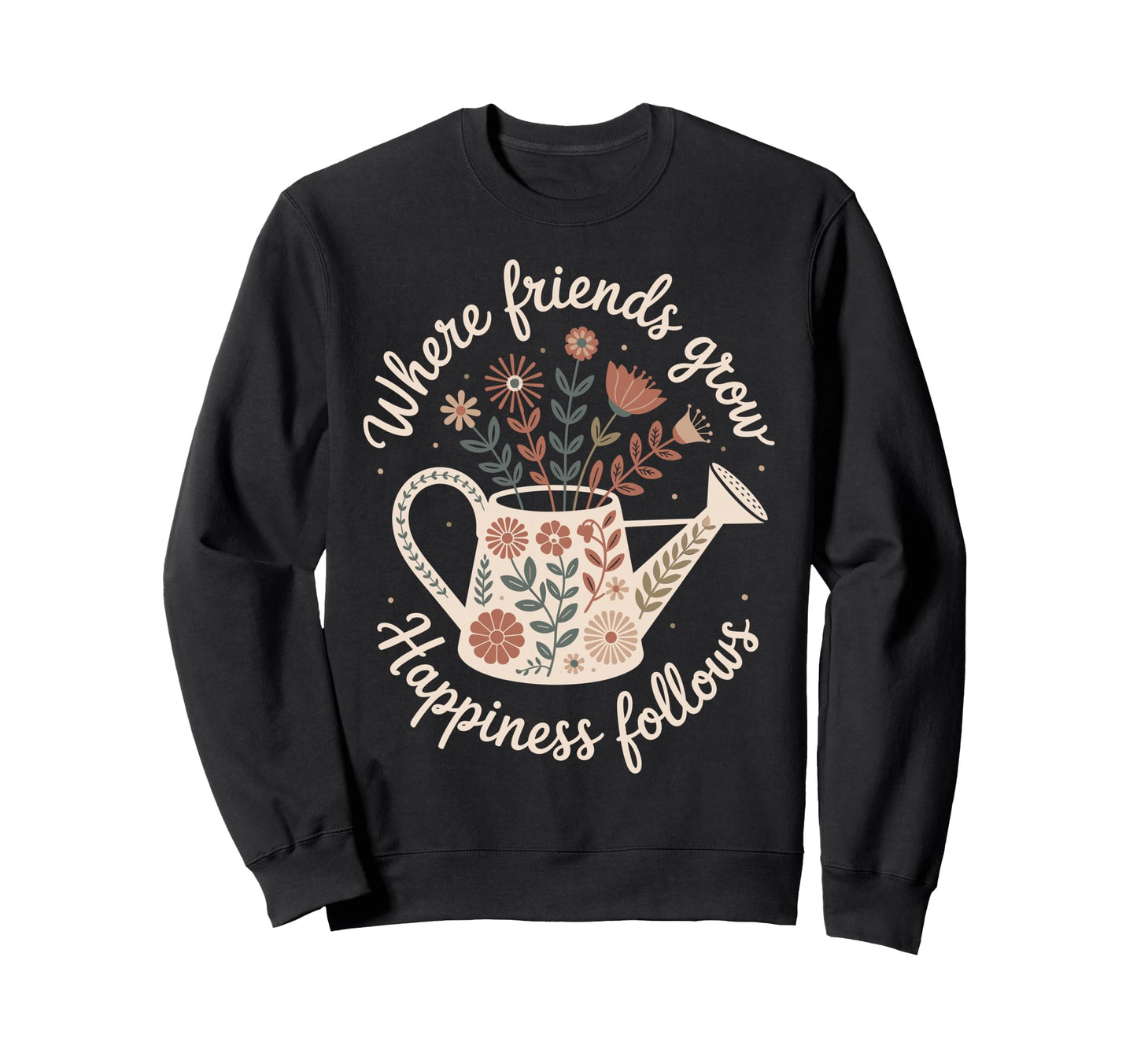 Garden Friends Boho Wildflower Sweatshirt - Custom Art Print for Adults - T-Shirt, Sweatshirt, Hoodie