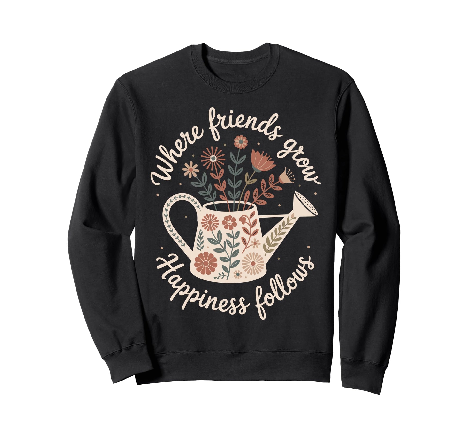 Garden Friends Boho Wildflower Sweatshirt - Custom Art Print for Adults - T-Shirt, Sweatshirt, Hoodie