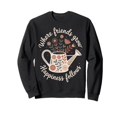 Garden Friends Boho Wildflower Sweatshirt - Custom Art Print for Adults - T-Shirt, Sweatshirt, Hoodie