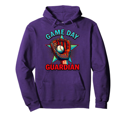 Game Day Guardian Baseball Mom Hoodie - Custom Art Print Men Women - T-Shirt, Sweatshirt, Hoodie