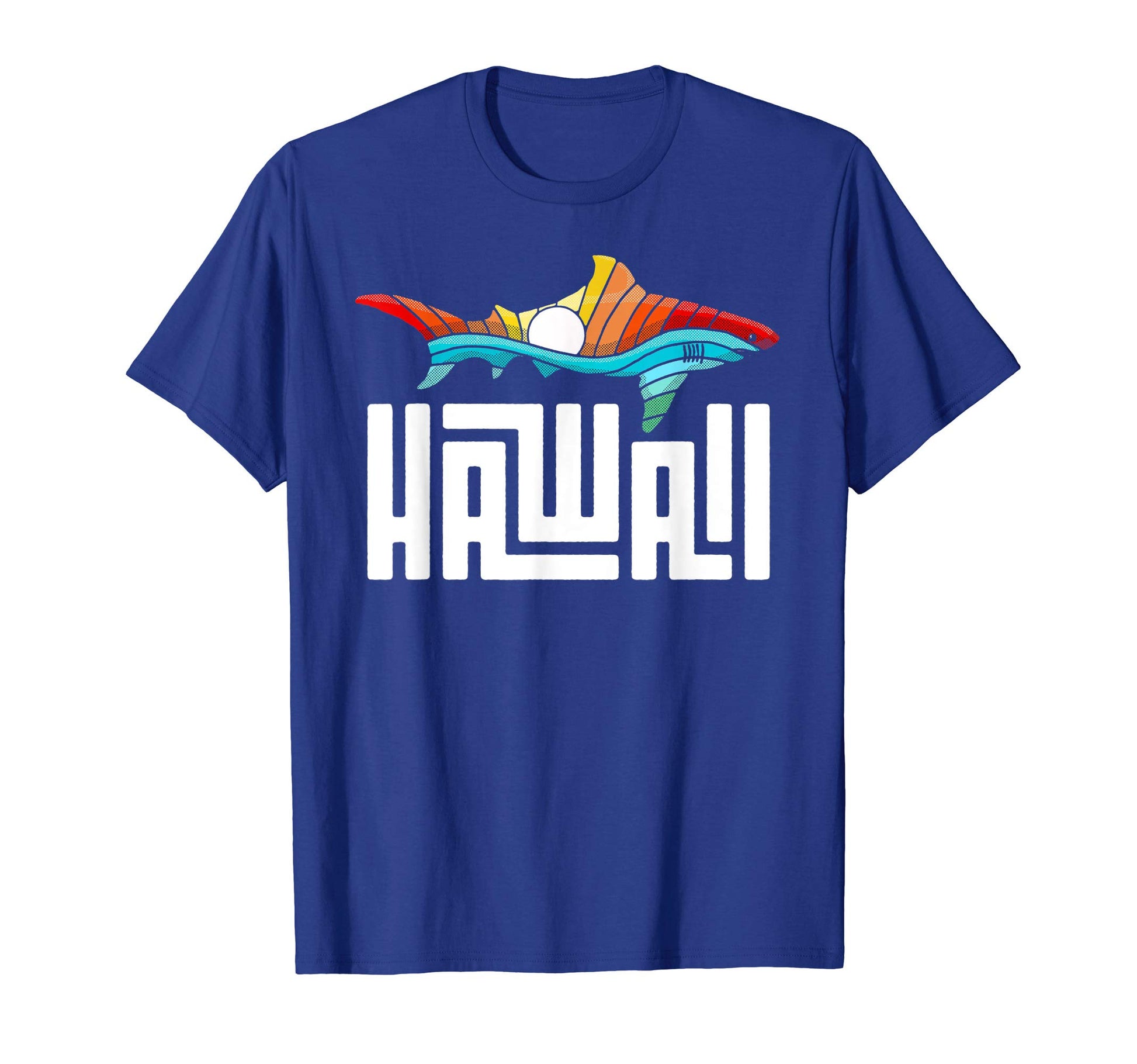 Hawaii Rainbow Shark T-Shirt - Custom Art Print Men Women - T-Shirt, Sweatshirt, Hoodie