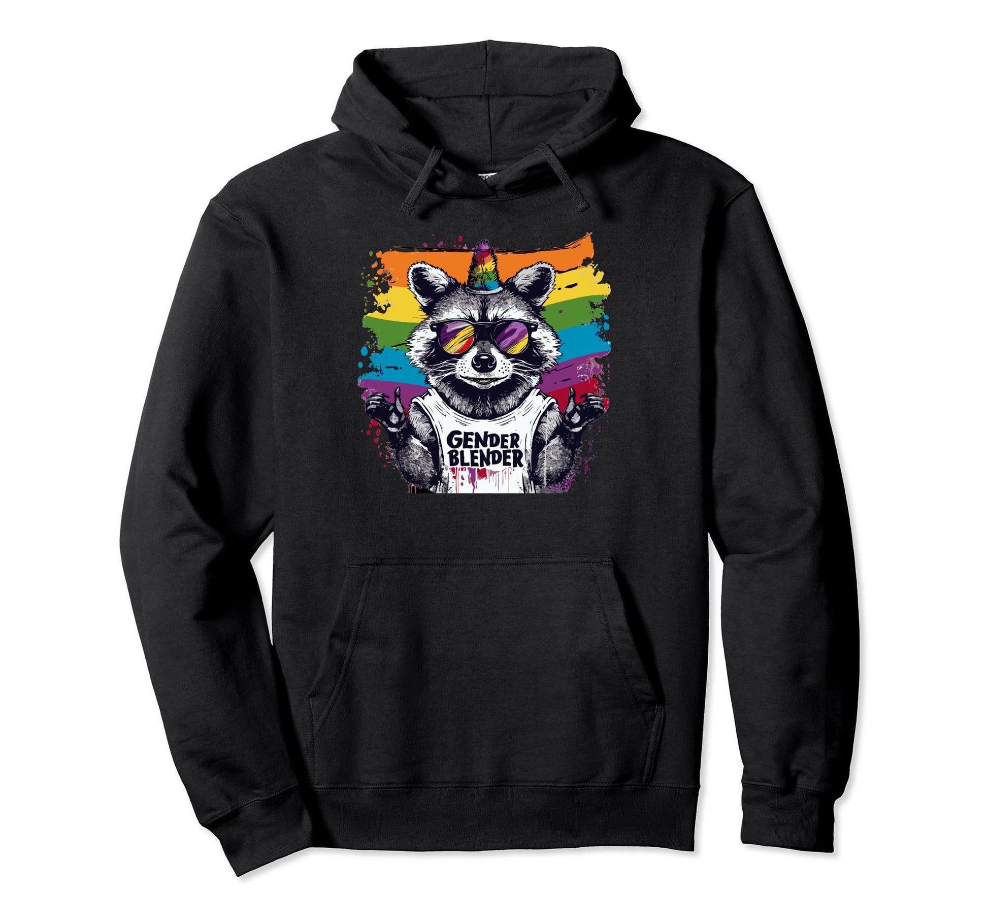 Funny Raccoon Love Sunglasses Summer Hoodie - Aesthetic Graphic Men Women - T-Shirt, Sweatshirt, Hoodie