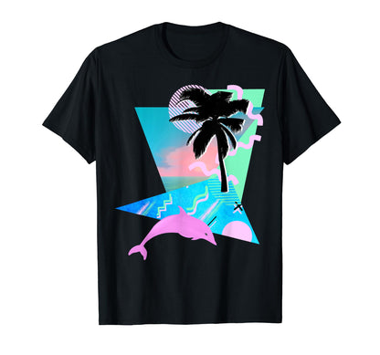 Vaporwave Aesthetic 80S Throwback T-Shirt - Custom Art Print for Adults - T-Shirt, Sweatshirt, Hoodie