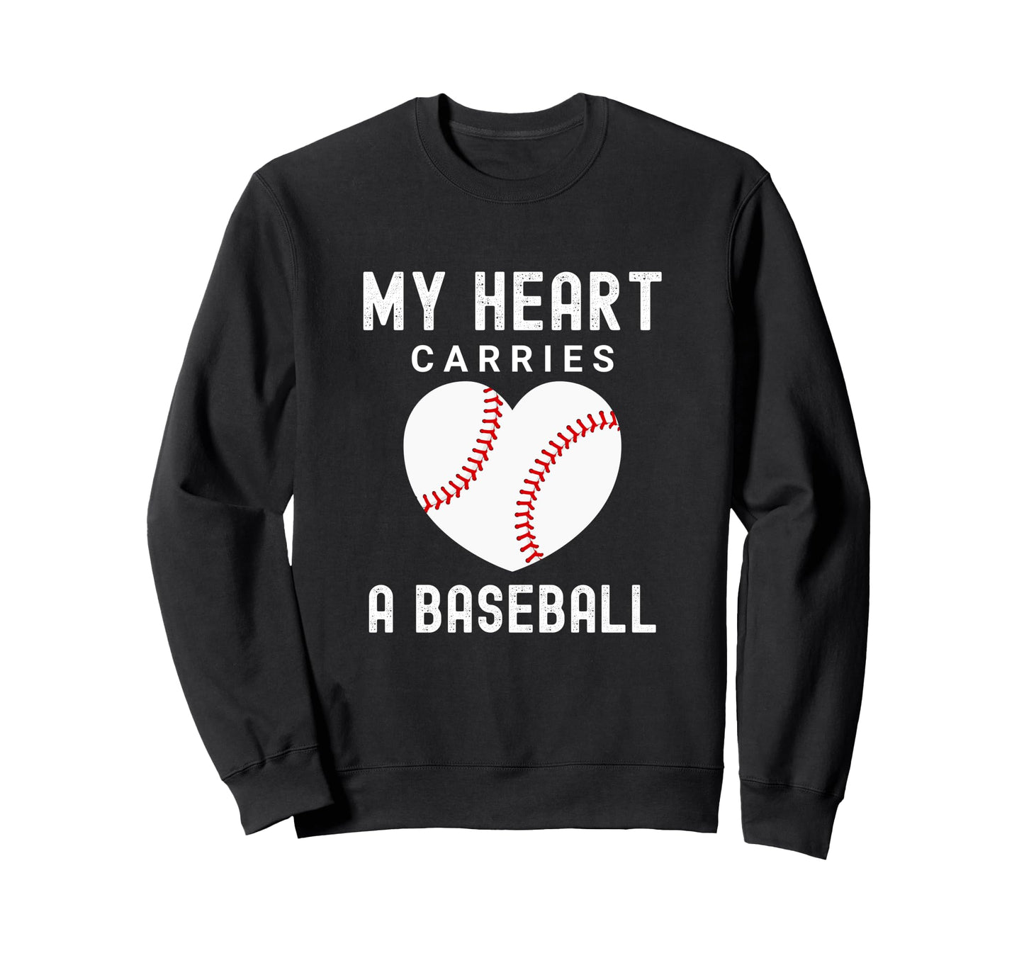 Baseball Mom Life My Heart Carries Sweatshirt - Graphic Print Unisex - T-Shirt, Sweatshirt, Hoodie