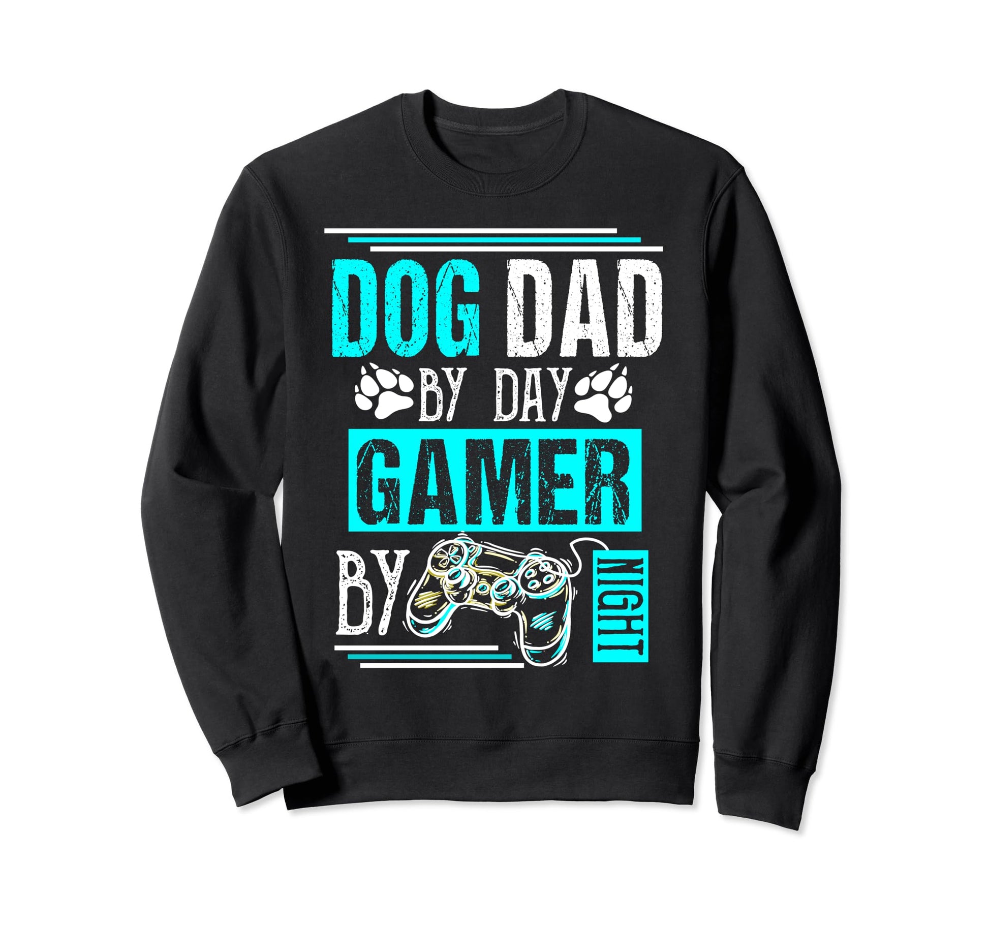 Mens Dog Dad Day Gamer Night Sweatshirt - Minimalist Print Men Women - T-Shirt, Sweatshirt, Hoodie