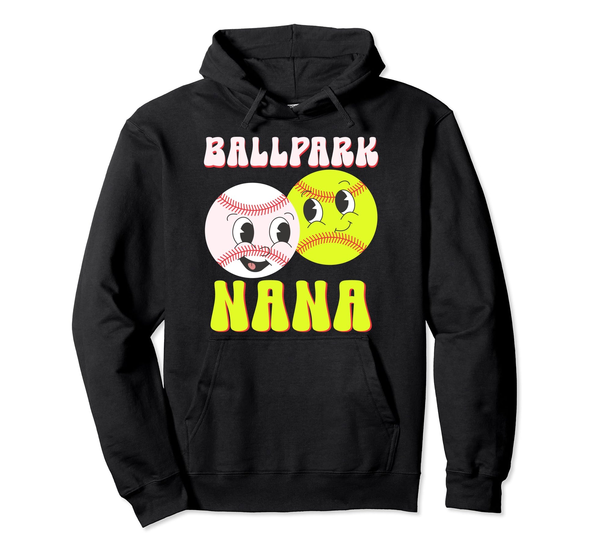Ballpark Nana Baseball Softball Nana Hoodie - Trendy Graphic Unisex - T-Shirt, Sweatshirt, Hoodie