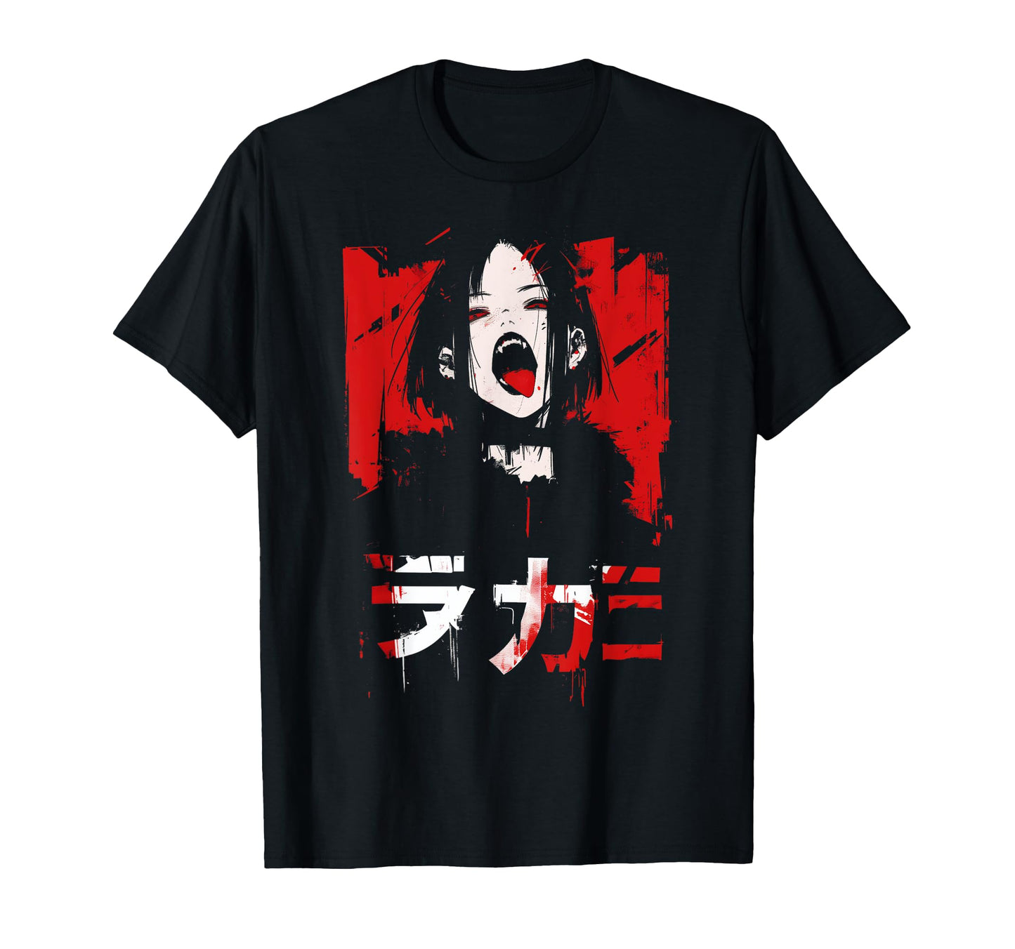 Goth Grunge Demon Anime Waifu Horror Alt T-Shirt - Custom Art Print Unisex - T-Shirt, Sweatshirt, Hoodie