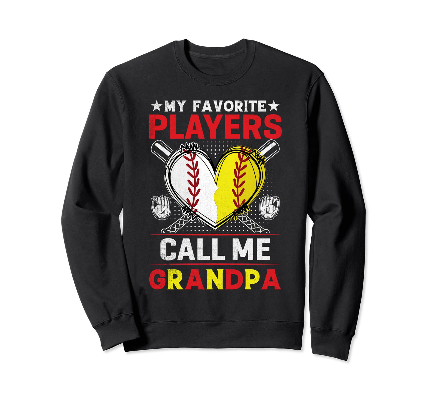 My Favorite Baseball Softball Sweatshirt - Trendy Graphic for Adults - T-Shirt, Sweatshirt, Hoodie
