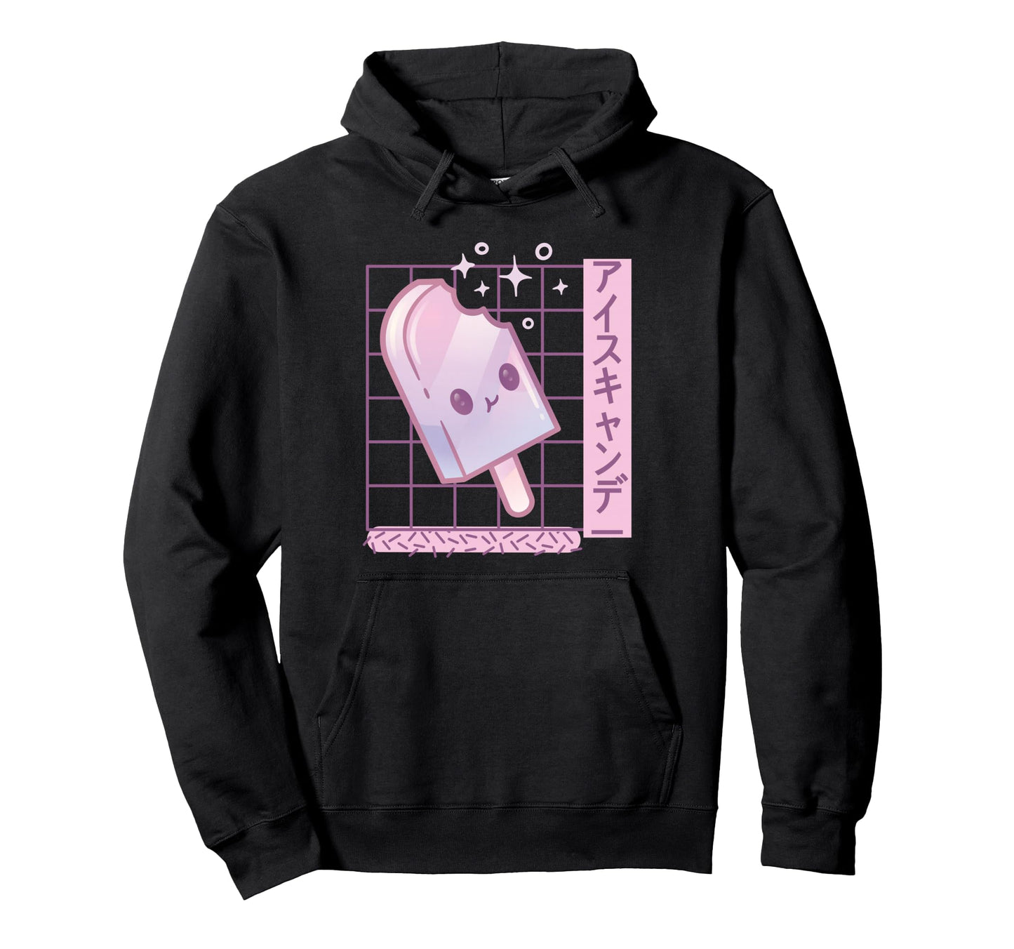 Kawaii Popsicle 80S Vaporwave Hoodie - Casual Everyday Wear for Adults - T-Shirt, Sweatshirt, Hoodie