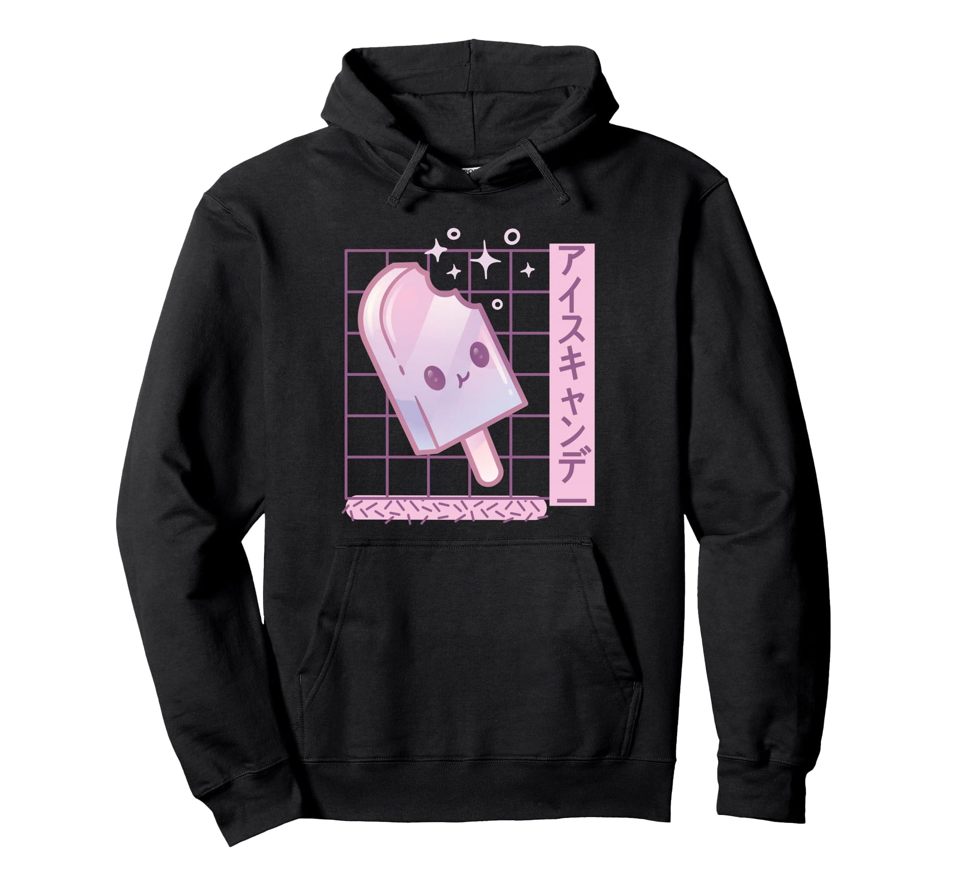 Kawaii Popsicle 80S Vaporwave Hoodie - Casual Everyday Wear for Adults - T-Shirt, Sweatshirt, Hoodie