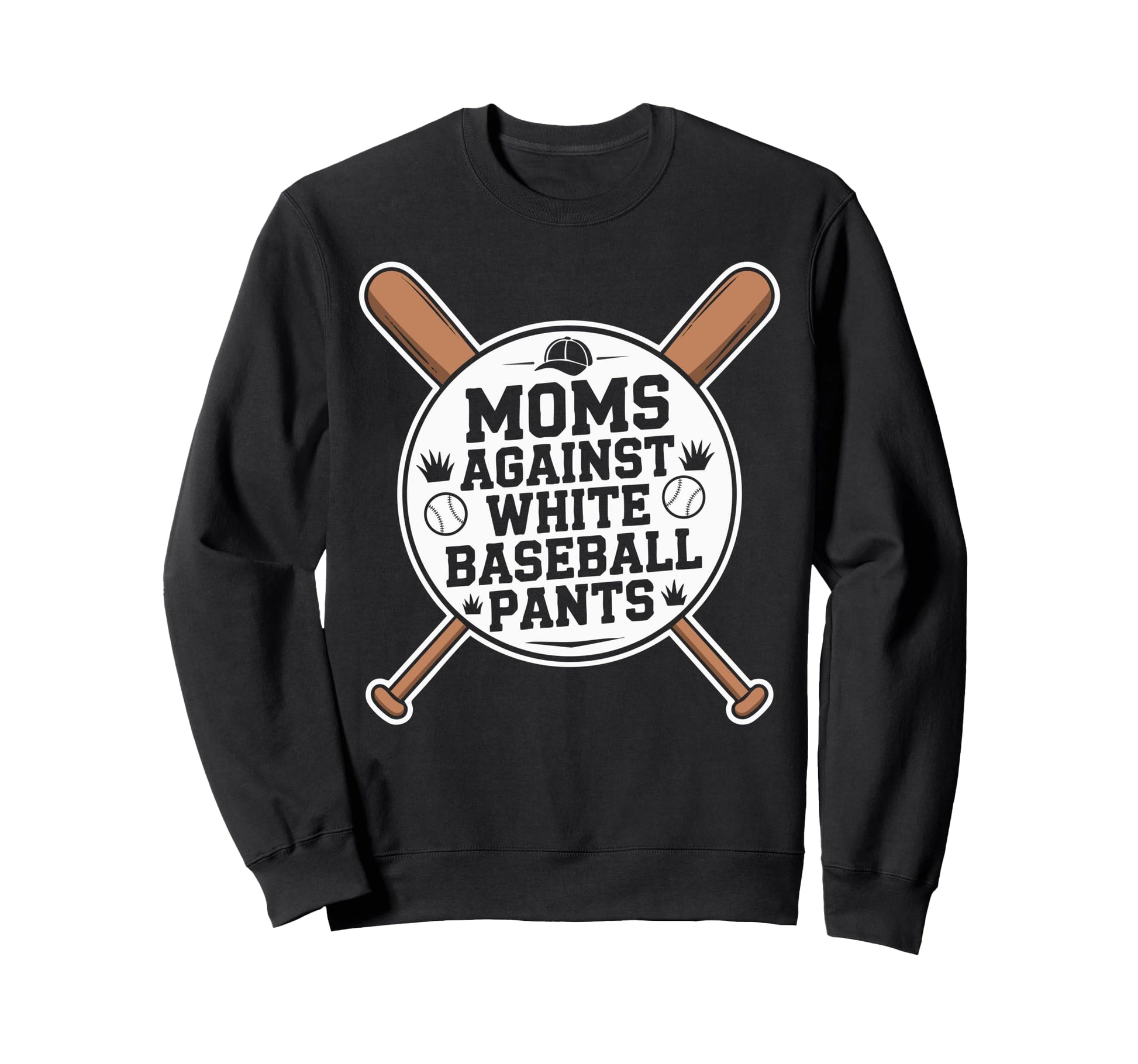 Funny Baseball Mom Moms Sweatshirt - Casual Everyday Wear Men Women - T-Shirt, Sweatshirt, Hoodie