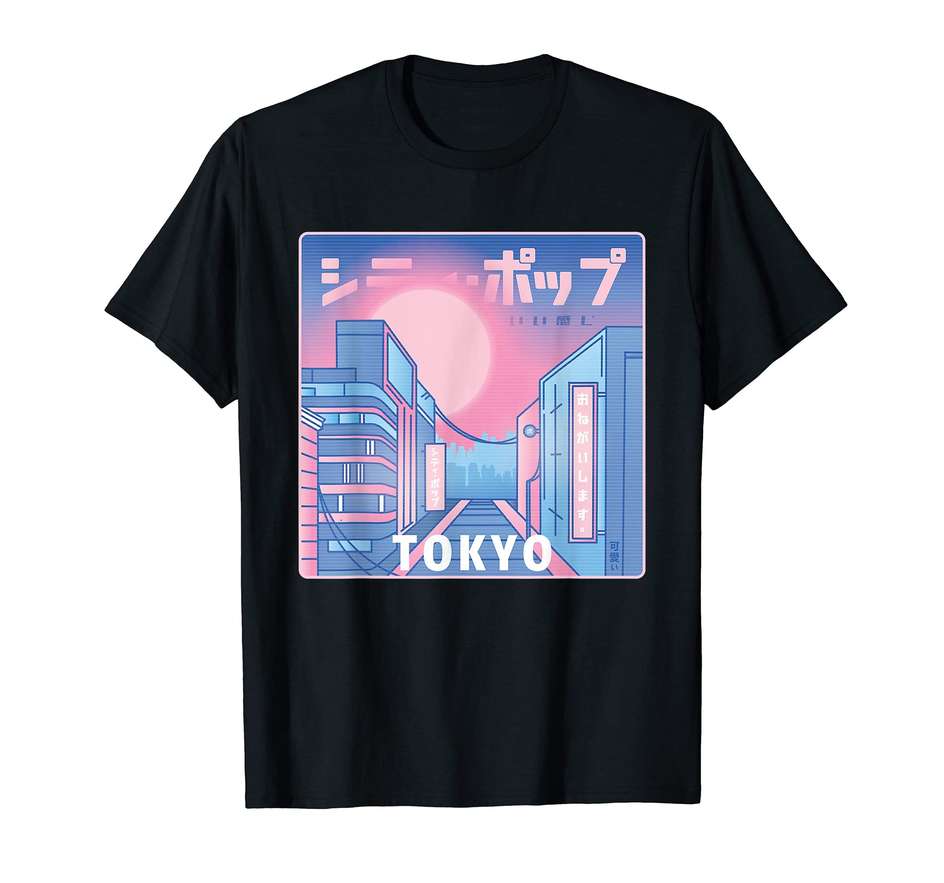 Tokyo City Japan Tokio Vaporwave Aesthetic T-Shirt - Unique Graphic Unisex - T-Shirt, Sweatshirt, Hoodie