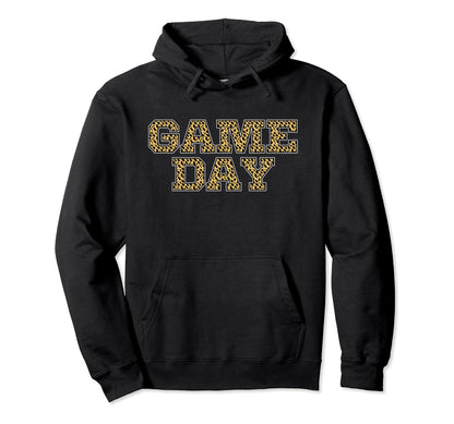 Game Day Leopard Animal Sports Soccer Hoodie - Trendy Graphic Unisex - T-Shirt, Sweatshirt, Hoodie