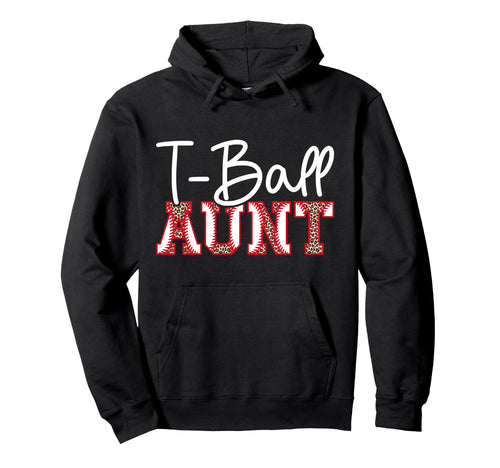 T Ball Aunt Leopard Baseball T Ball Hoodie - Aesthetic Graphic Men Women - T-Shirt, Sweatshirt, Hoodie
