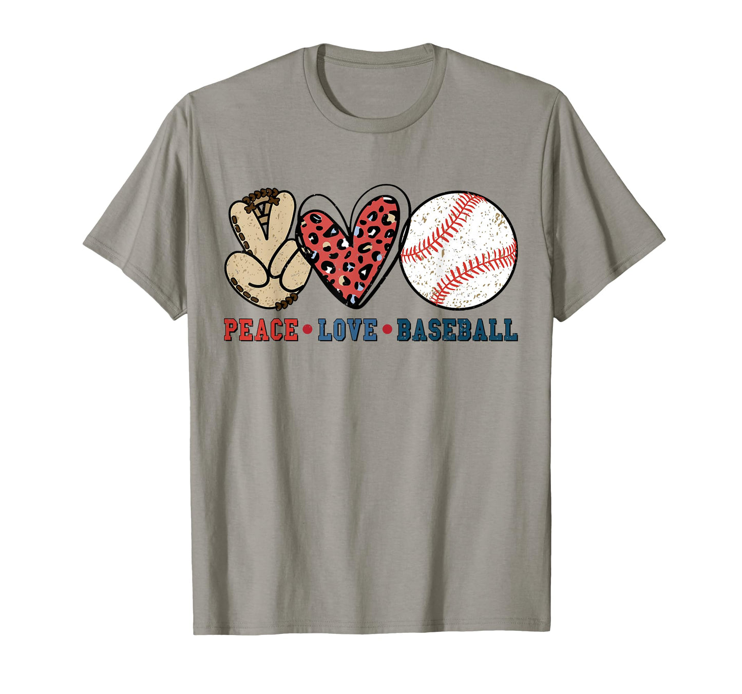 Baseball Peace Love Baseball T-Shirt - Minimalist Print for Adults - T-Shirt, Sweatshirt, Hoodie