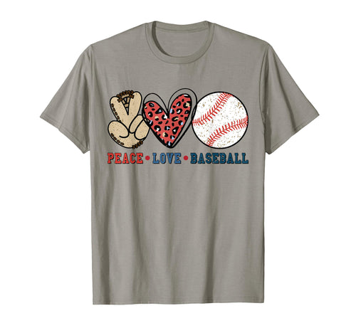 Baseball Peace Love Baseball T-Shirt - Minimalist Print for Adults - T-Shirt, Sweatshirt, Hoodie
