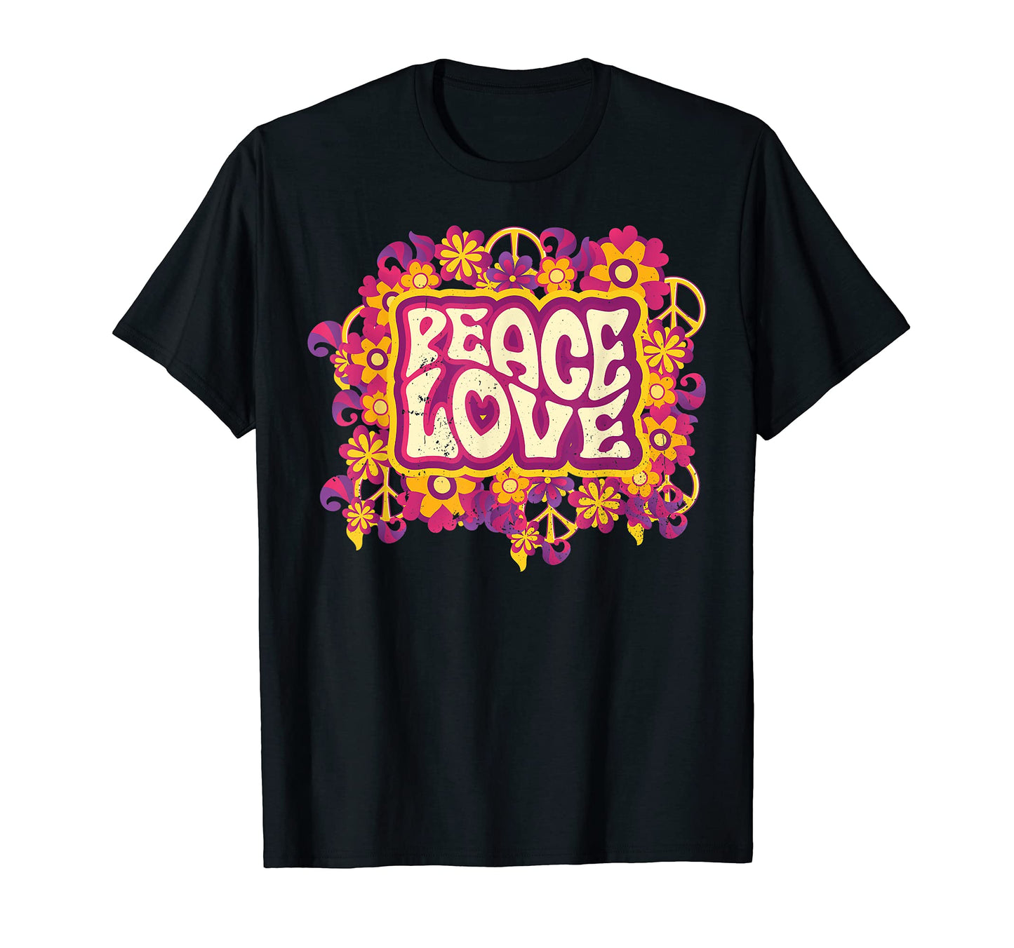 Love Peace Hippie T-Shirt - Graphic Print Unisex - T-Shirt, Sweatshirt, Hoodie