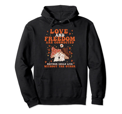 Boho Mushrooms 60S 70S Hippie Hoodie - Graphic Print for Adults - T-Shirt, Sweatshirt, Hoodie