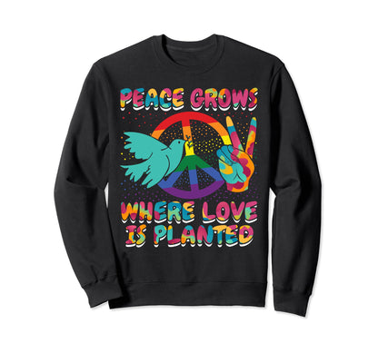 Peace Dove Love Inspirational Sweatshirt - Aesthetic Graphic Men Women - T-Shirt, Sweatshirt, Hoodie
