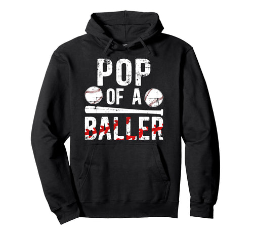 Pop Baller Baseball Pop Baseball Hoodie - Minimalist Print for Adults - T-Shirt, Sweatshirt, Hoodie