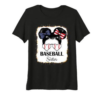 Womens Baseball Sister Bleached Leopard T-Shirt - Unique Graphic Unisex - T-Shirt, Sweatshirt, Hoodie