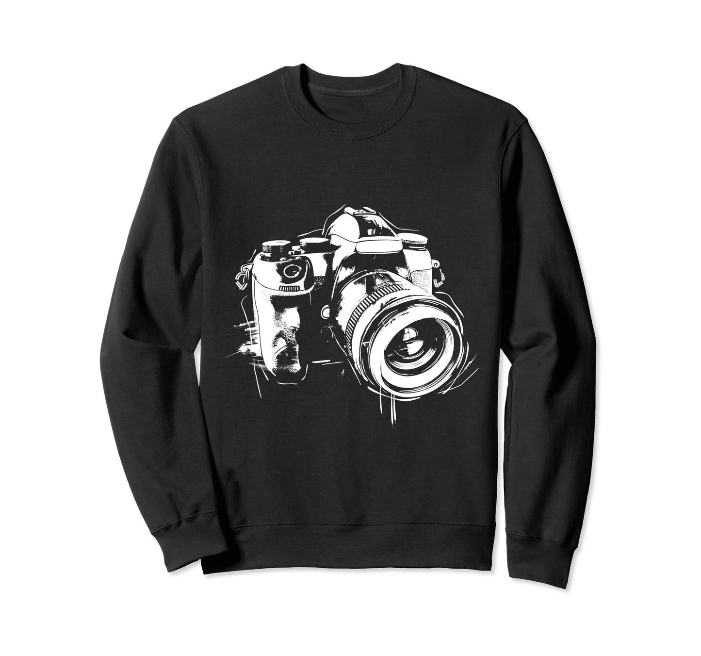 Camera Photography Watercolor Art Sweatshirt - Graphic Print for Adults - T-Shirt, Sweatshirt, Hoodie