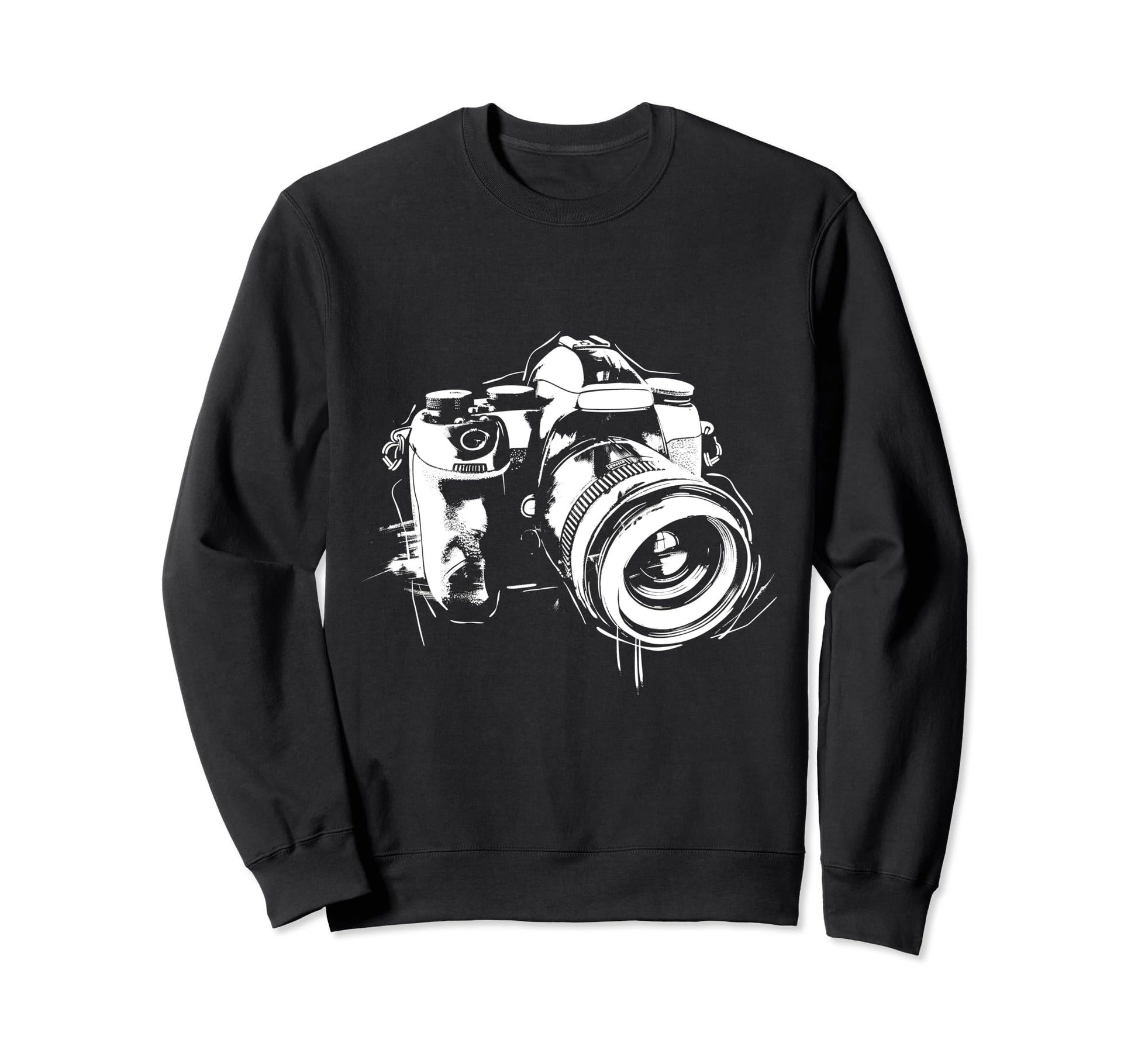 Camera Photography Watercolor Art Sweatshirt - Graphic Print for Adults - T-Shirt, Sweatshirt, Hoodie