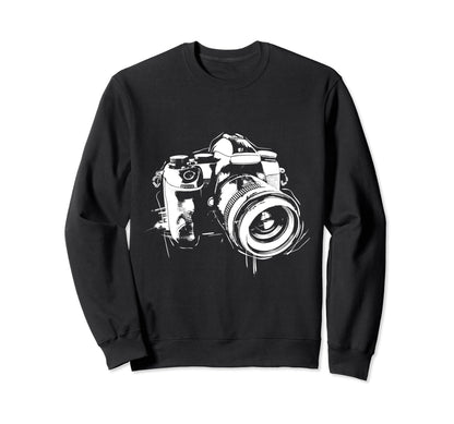 Camera Photography Watercolor Art Sweatshirt - Graphic Print for Adults - T-Shirt, Sweatshirt, Hoodie