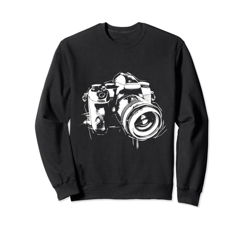 Camera Photography Watercolor Art Sweatshirt - Graphic Print for Adults - T-Shirt, Sweatshirt, Hoodie