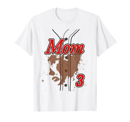 Baseball Mom Baseball Jersey 3 T-Shirt - Casual Everyday Wear for Adults - T-Shirt, Sweatshirt, Hoodie