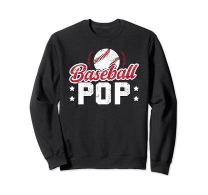 Baseball Pop Grandpa Pop Baseball Sweatshirt - Unique Graphic for Adults - T-Shirt, Sweatshirt, Hoodie